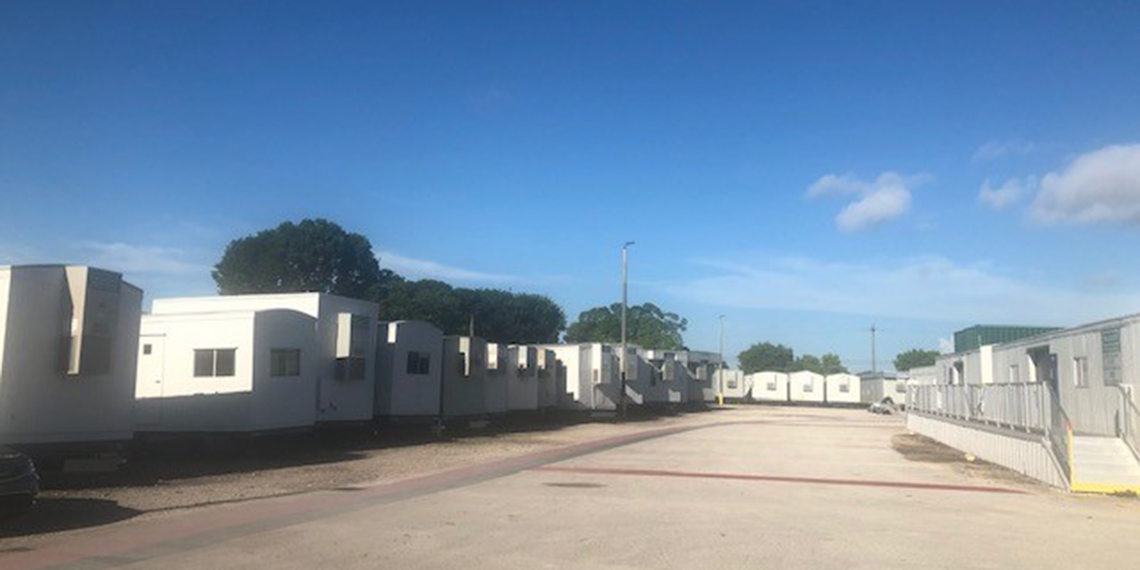 mobile office trailers in the yard at WillScot Fort Lauderdale, FL